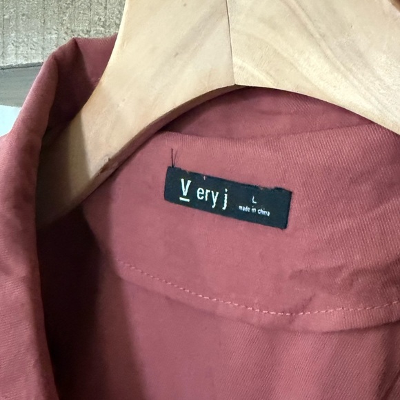 Very J|Burnt orange rust button down midi dress,collar blazer style•••LARGE,Fall - Picture 7 of 11